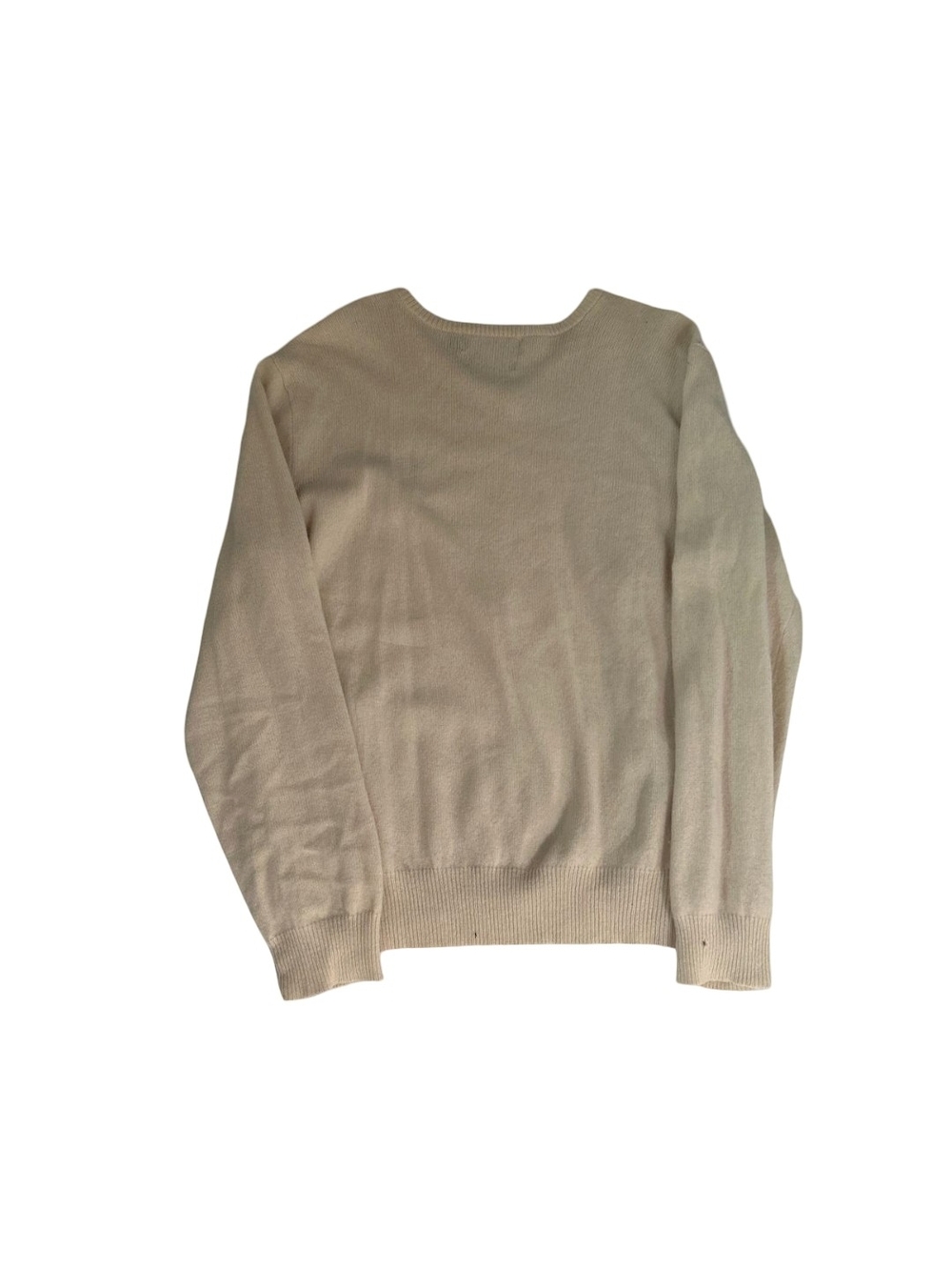 Ralph Lauren Men’s V-Neck Sweater in Tan with Black Logo - Picture 2 of 6